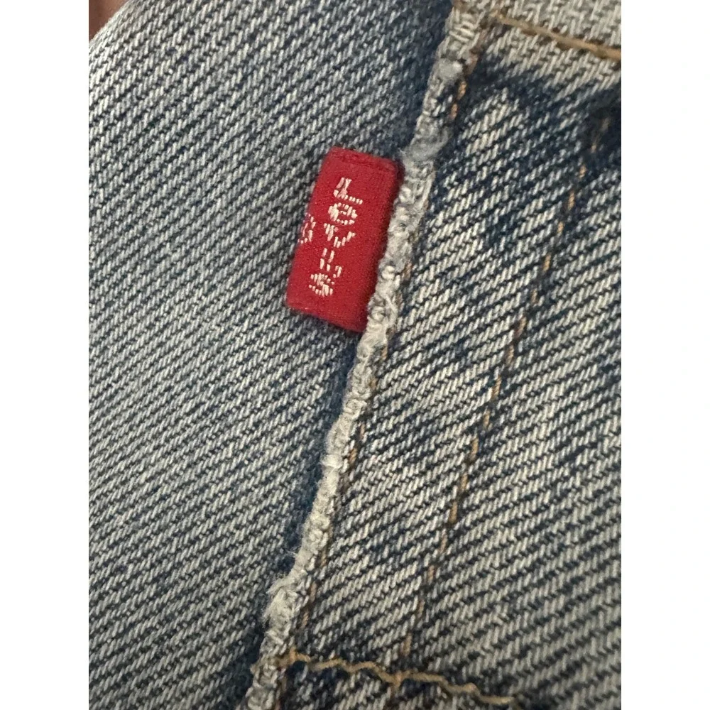 Levis 505 Regular Fit Distressed Jeans Mens 32x32 Light Wash Blue Grunge VTG Y2K
